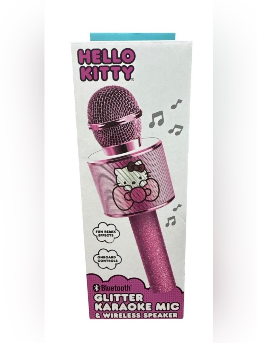 Hello Kitty Bluetooth Glitter Karaoke Mic & Wireless Speaker With Rechargeable B